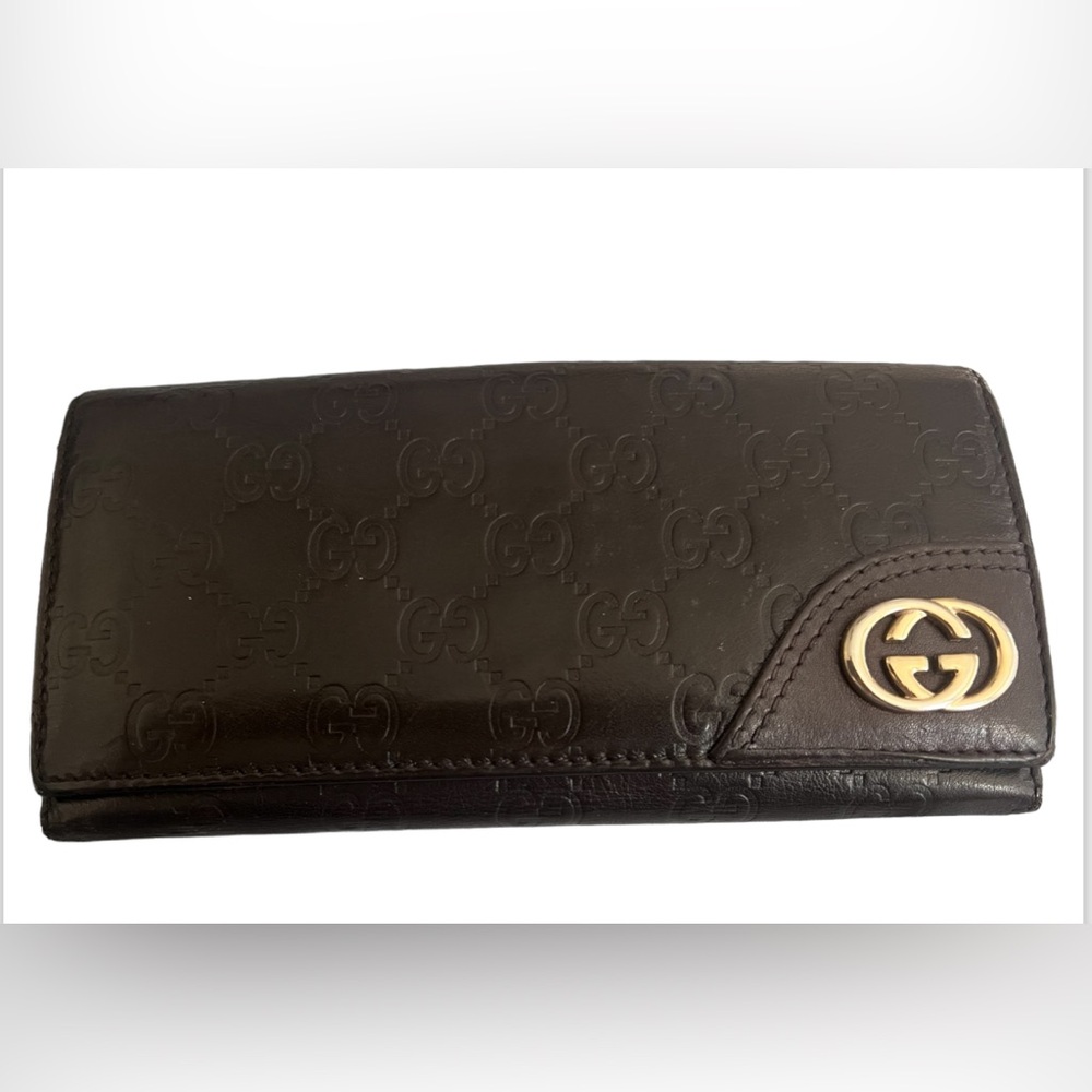Brown Gucci Long Wallet